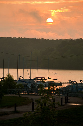 Sunrise over Hoover Reservoir 